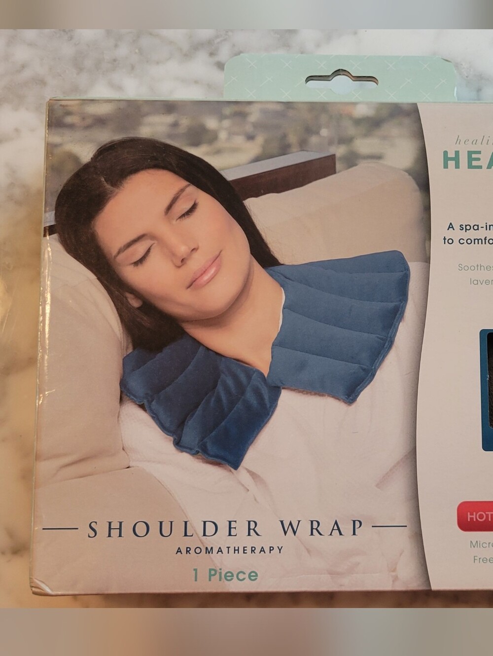 Shoulder Heat Wrap Aromatherapy Heat Pad - Deep Blue